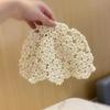 Solid Color Knit Skullies Caps Hollow Beanies Cap Casual Crochet Flower Hat  Ladies