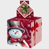 Red Snowman Pattern Christmas Celebration Decor Prop Paper Money Box Gift Box