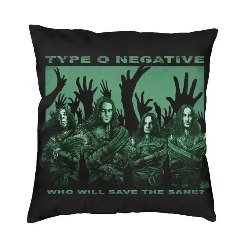 O Type Negative Logo Gothowy Zespół Heavy Metalowy Poszewka na Poduszkę Dwustronny Nadruk Poszewka na Poduszkę Dekoracyjna do Domu
