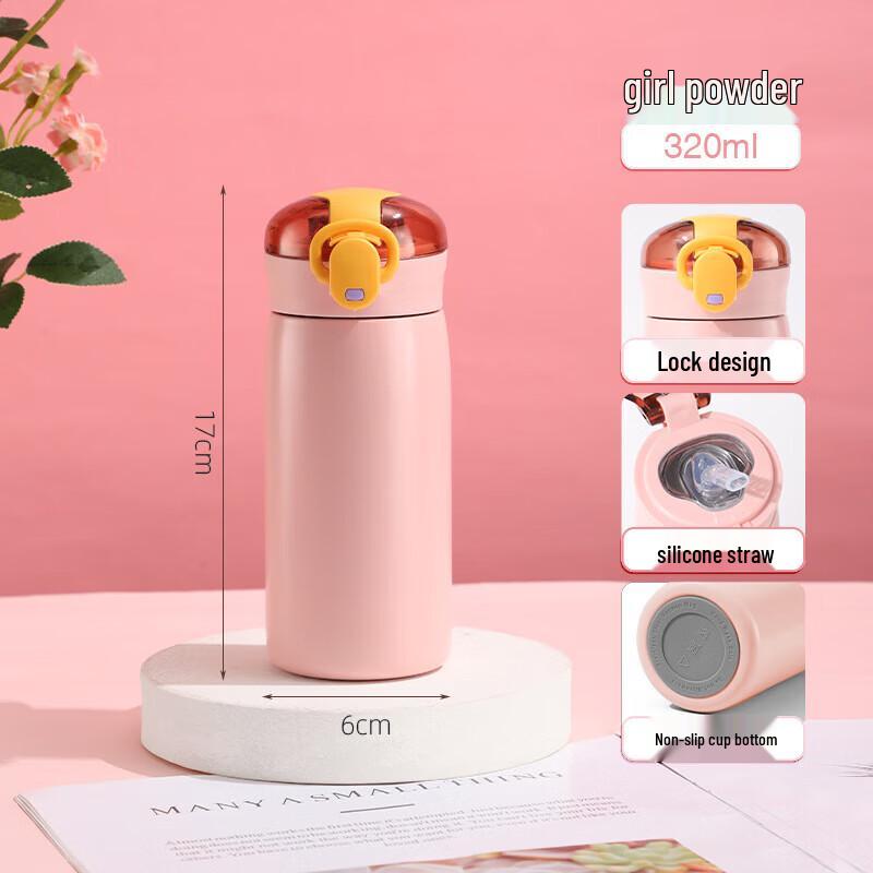 Kaberton Children s 304 Stainless Steel Insulated Straw Cup