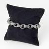 Mens Stainless Steel Cuban Link Bracelet Heavy Duty Black Oxidized Retro Gothic Punk Biker Style Jewelry Adjustable for Men