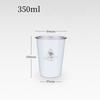 Outdoor 304 Stainless Steel Water Cup Milk Cup White Wine Cup Ins Coffee Cold Drink Cup Camping Beer Cup 350ml