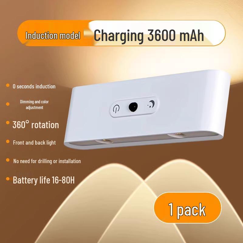 Portable LED Magnetic Wall Lamp – Easy Install, Adjustable Spotlight, Minimalist Design for Ambience and Reading.