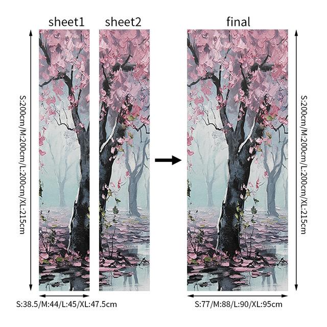 3D Geometric Door Stickers Mural Art Decor Peel and Stick for Bedroom Bathroom Yard Dinosaur Scenery Wallpaper Poster Removable