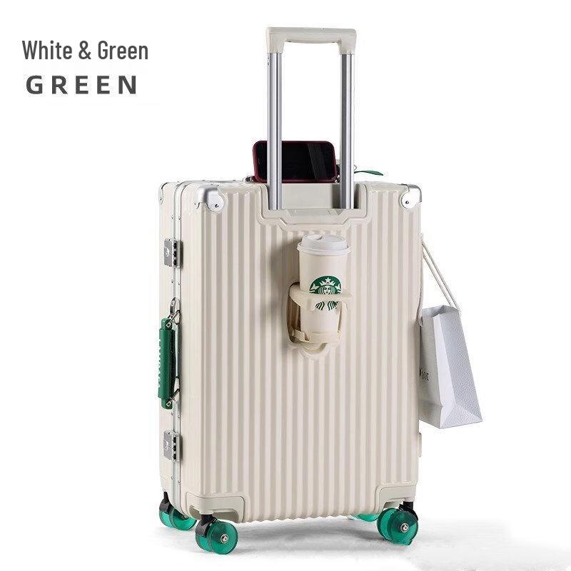 OEING 22-inch Carry-on Luggage with USB Port and Cup Holder