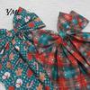 Christmas Tree Hair Ornaments Large Bow for Women Girls, Decorative Clip with Classic Holiday Snowflake Plaid Ties Prints, Elegant Long Tail Barrettes