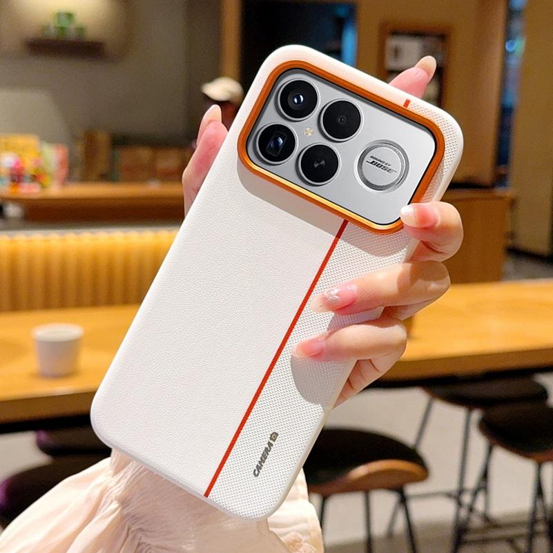 

Colorful Faux Leather Red Lens Ring Raised Protective Lens Case For Xiaomi Redmi K90 Pro Max k90 redmi K80 Pro Protect Cover Redmi K90 Pro Max