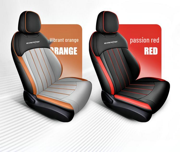 Shadow Leopard Perforated Leather Universal Seat Cushion for Five-Seater Cars