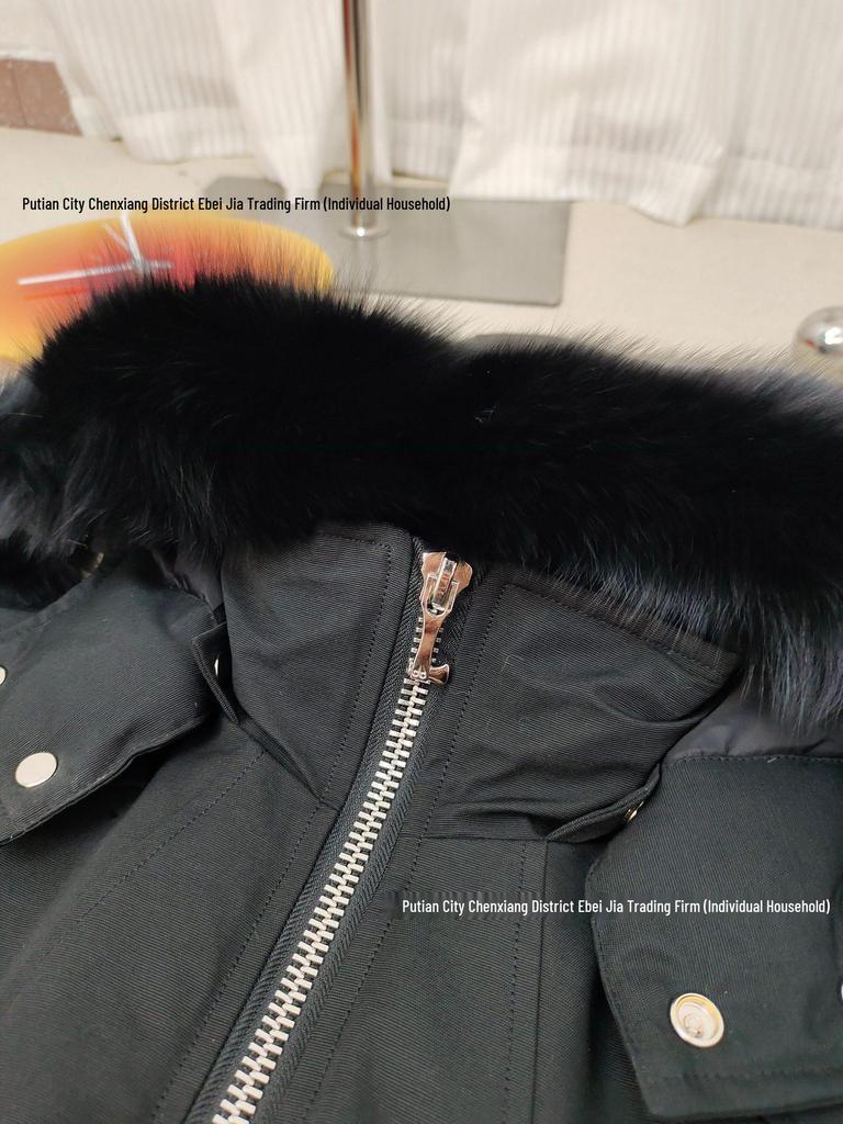 Cross MOOSE Herrenmodell 02 Bomberjacke, Klein - 3Q Fuchsfell Verdickter Daunenmantel