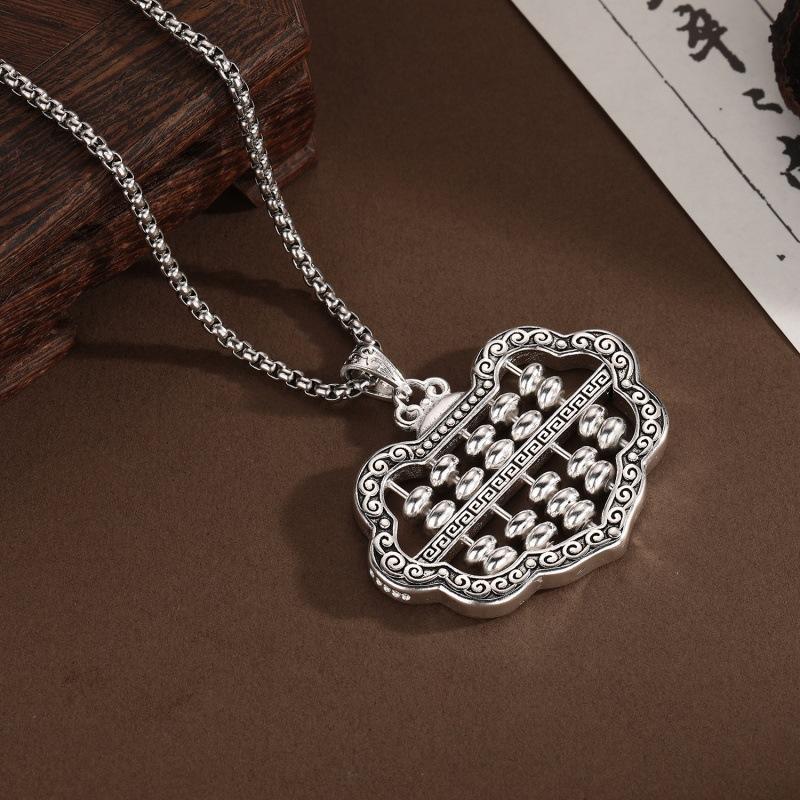 New Ruyi Abacus Necklace: Vintage, Simple, Stylish, Unique Design, Fashionable, Niche, High-end Accessory, Perfect for Gifting