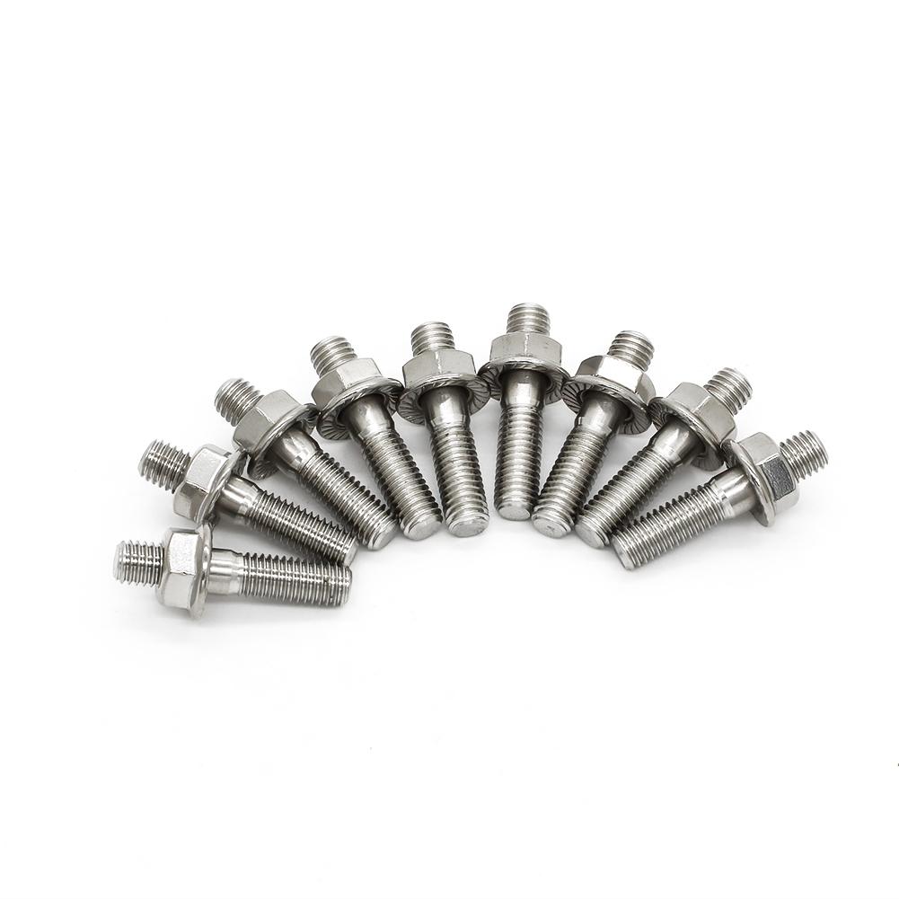 M8*40 Exhaust Manifold Stud For Honda Civic Acura Integra V3 B D Series Stainless Steel Stud Serrated Bolts Nut Screw