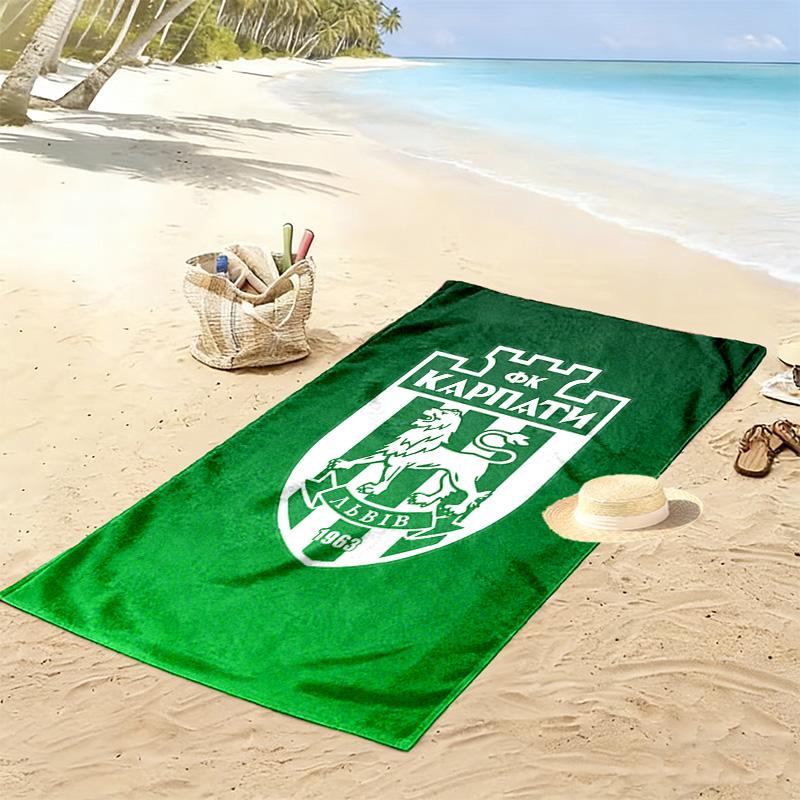 Karpaty Lviv Print Strandtuch, Großes Weiches Schnelltrocknendes Handtuch für Strand Camping Schwimmen