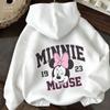 Personalisierter Minnie Maus Pinker Reißverschluss Hoodie Kleinkind & Kinder Print Hoodie Lässiger Mädchen Kapuzenpullover für den Frühling Ist Kleidung