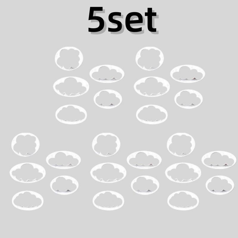 5Pcs Cloud Shape Cookie Cutter Custom Made 3D Printed Fondant Plastic Cookie Cutter For Cake Dessert Tool