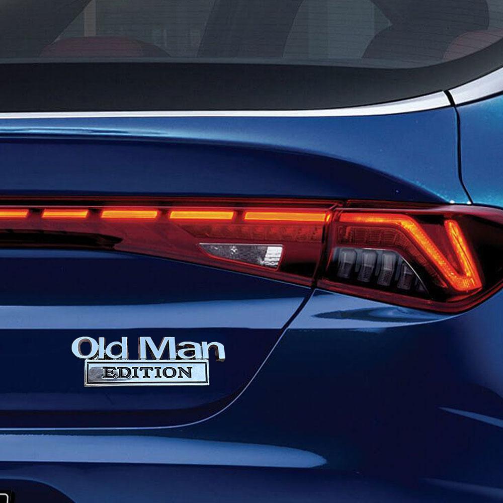 old man Edition Metal Car Sticker Badges for Car Trunk Door Decoration Badges old man Logos Car Decals Motorcycle Decoration