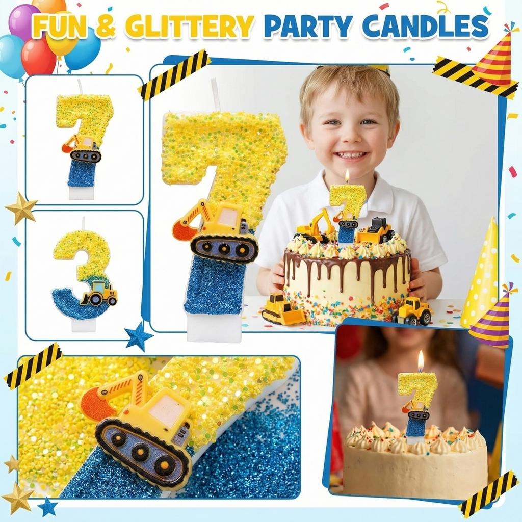 Fashion Cartoon Creative Birthday Candles Party Digital Candles