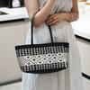 Hollow Out PVC Vegetable Basket Bag Bohemian Style Vacation Style Beach Tote Bag Large Capacity Waterproof Weave Bag Summer