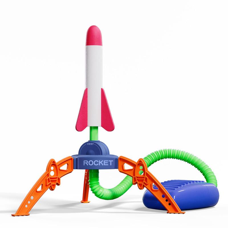 Kid's Foot-Pedal Skyward Rocket Launcher Toy