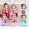 12Cm Imperial Crown Princess Girl Cute  Family Playing House Dolls Keychain Ornaments Mini Bjd Dolls Full Set Toys Gift
