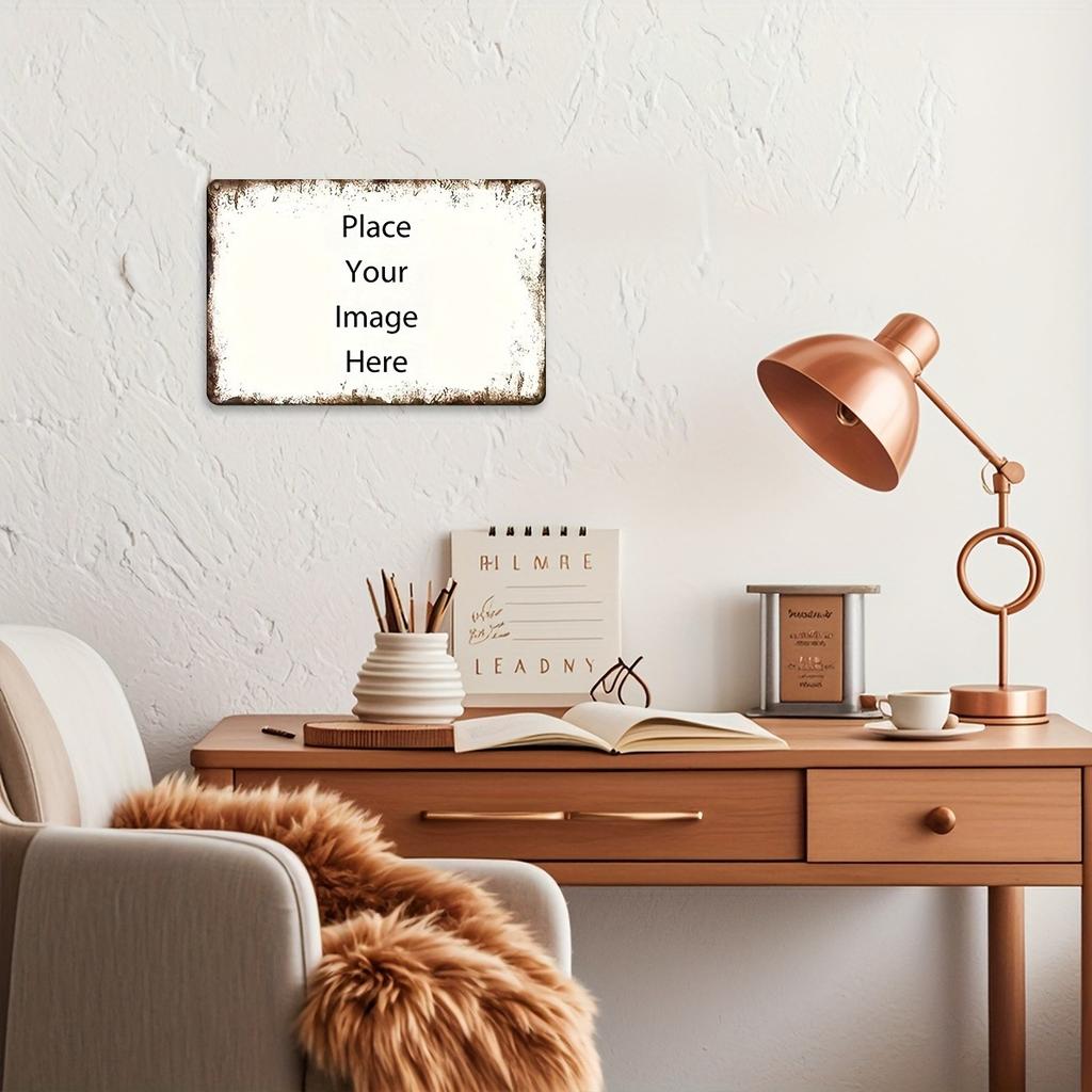 Custom Retro Farmhouse Metal Sign Waterproof Iron Wall Decor Indoor Outdoor Personalized Text Pattern Tin Plaque