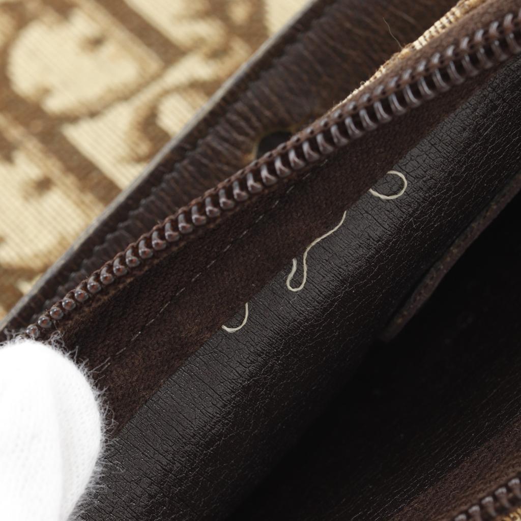Dior Trotter Shoulder Bag CD logo vintage Brown canvas Women Used