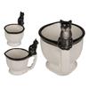 Originelle Becher-Toilettenschüssel mit pinkelnder Katze