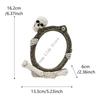 Resin Skeleton Picture Frame Ornament Realistic Gothic Decoration For Home Party Centerpieces Office Tabletop Display