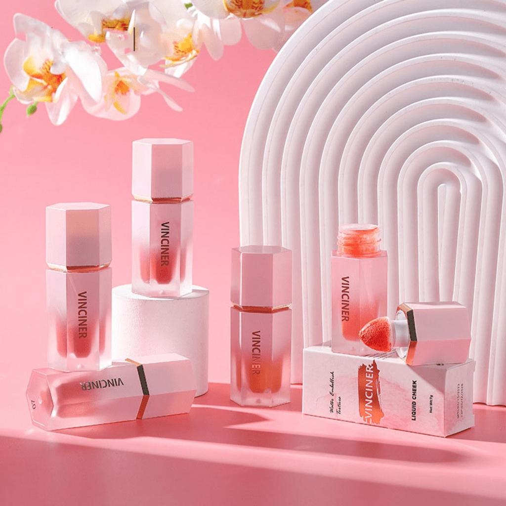 Explosiver 8-Farben Flüssig-Rouge Langanhaltend Matt Seidig Zartes Rouge Natürliche Farbe Make-up Schönheit