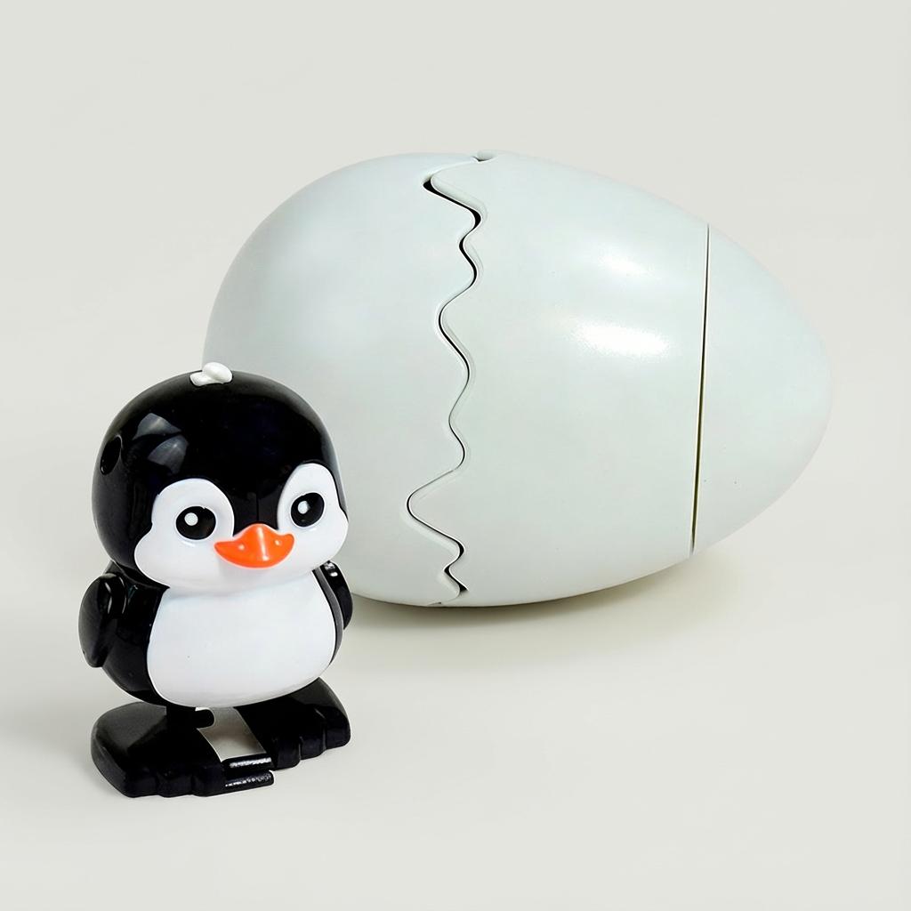 

Cute Animal Bouncing Egg Wind-Up Toy, Funny Jumping Chick Dinosaur Capybara Penguin Clockwork Toy for Kids, Stress Relief