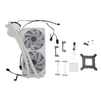 240mm CPU Cooler Double 120mm PWM Fan ARGB Sync Adjustable for LGA2066 2011 V3 2011 115X 1700 DC12V