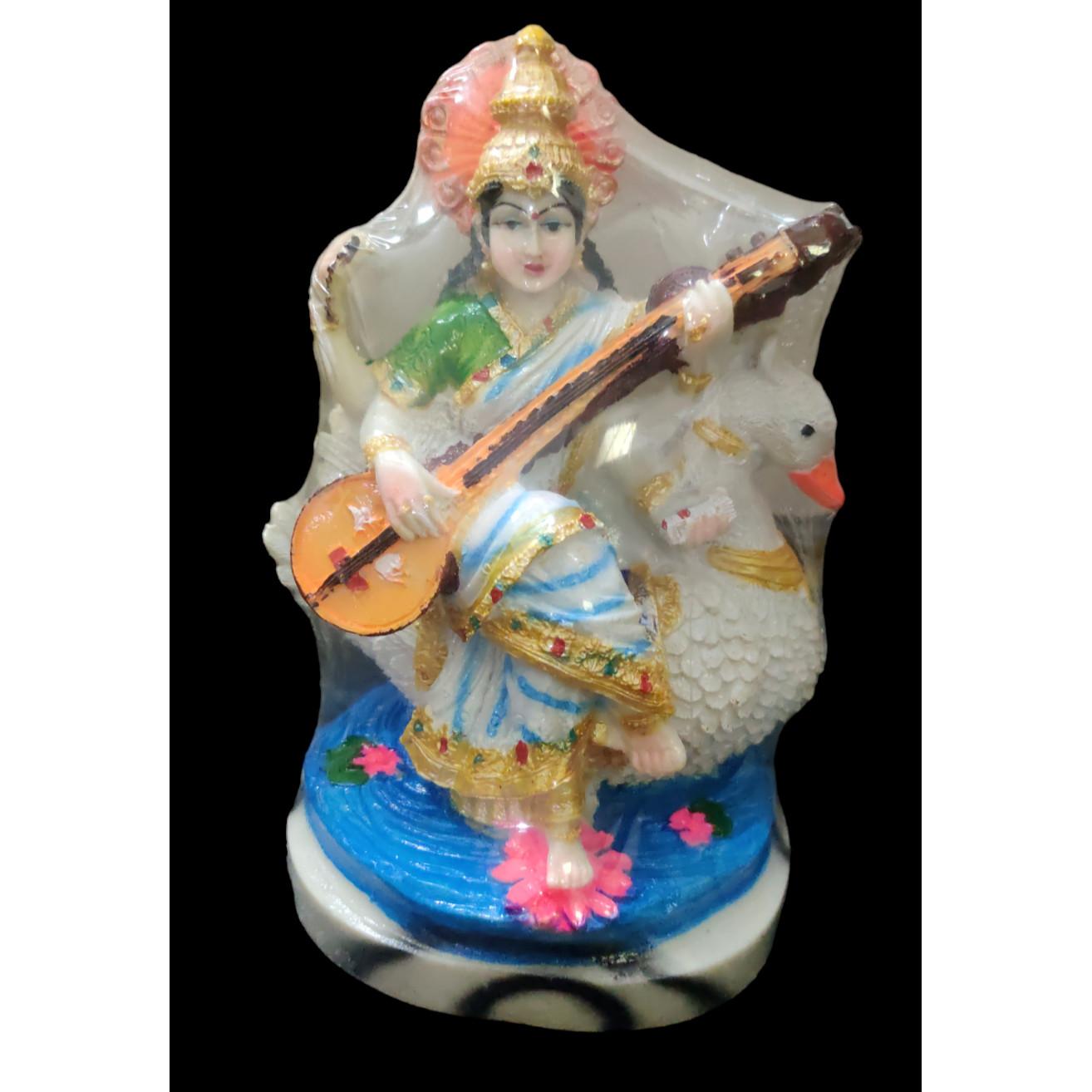 @ Маа Сарасвати Подарочная Статуэтка Статуя Декоративная Скульптура Мурти 18x12 см MJ-787-60% СКИДКА