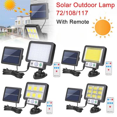 800MAH LED Split Solar Wandlamp 3 Waterdicht Bewegingssensor Solarlamp Buiten Tuin Straat Beveiliging Afstandsbediening Lamp