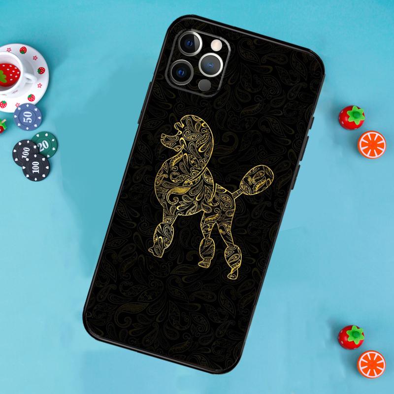 Poodle Dog Cartoon Phone Case For iPhone 17 Air 16 15 14 13 12 11 Pro Max 12 13 Mini 15 16 Plus 16e Cover Funda