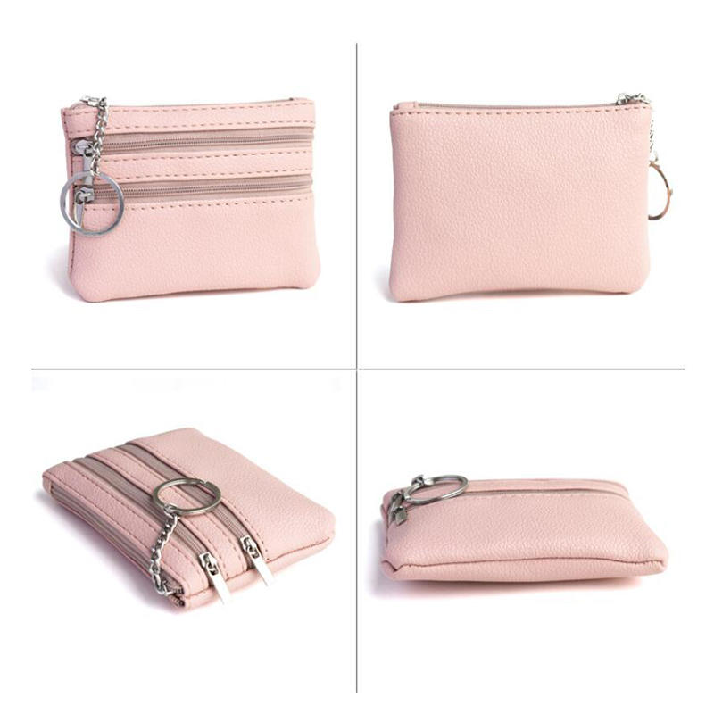 Women's Small Change Money Bags Pocket Wallets Key Holder Case Mini Functional Pouch Zipper Card Wallet Coin Purses