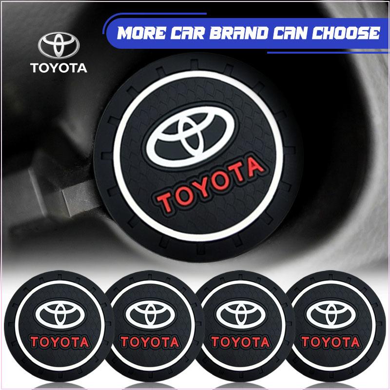 Silica Gel Car Coaster Water Cup Anti-slip Pad for Toyota TRD Aygo Vitz Vios Yaris Yaris Mark-X Mirai Corolla Avensis