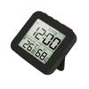 Digital Alarm Clock with 3 Alarms LCD Screen Backlight Snoozes Indoor Temperature Humidity Monitor Battery Powered