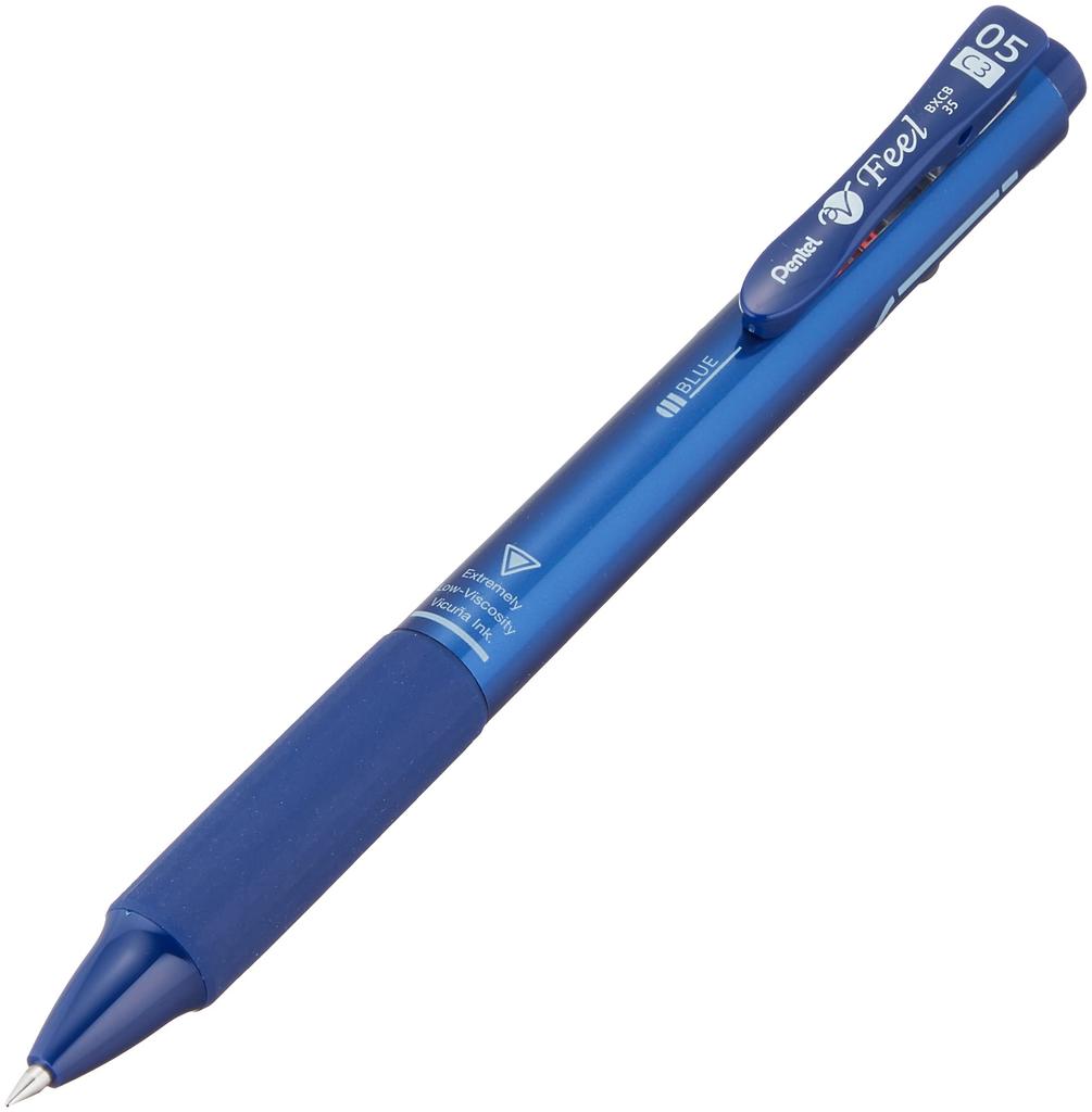 Pentel ballpoint pen Feel Metallic Blue BXCB35MC Body 3-color size 19x14x149mm/Lead width 0.5mm/13g