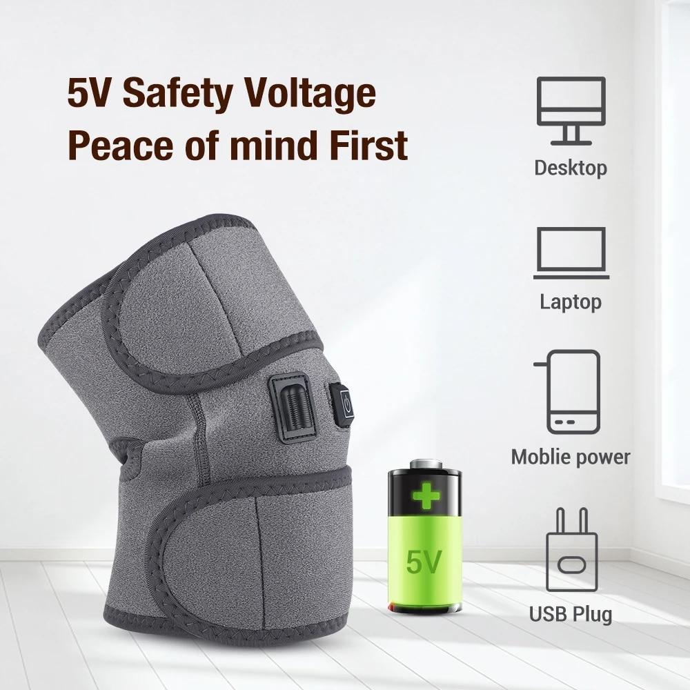 Electric Heating Knee Pads for Arthritis Pain Relief Thermal Joint Support Brace with Vibration Massager