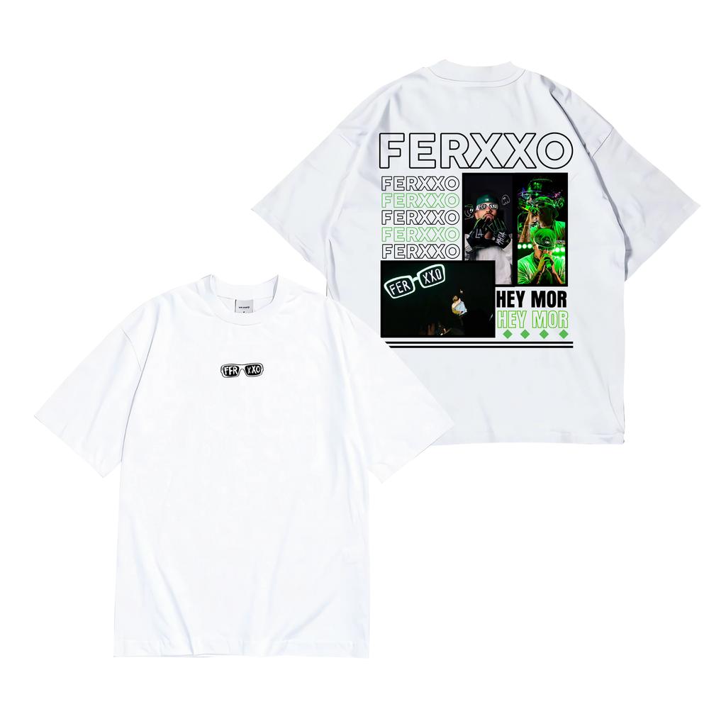 Ferxxo Concert Photo Collage Graphic T Shirt Unisex Unisex Text Print Short Sleeve Oversized Casual Reggaeton Fan Streetwear Tops