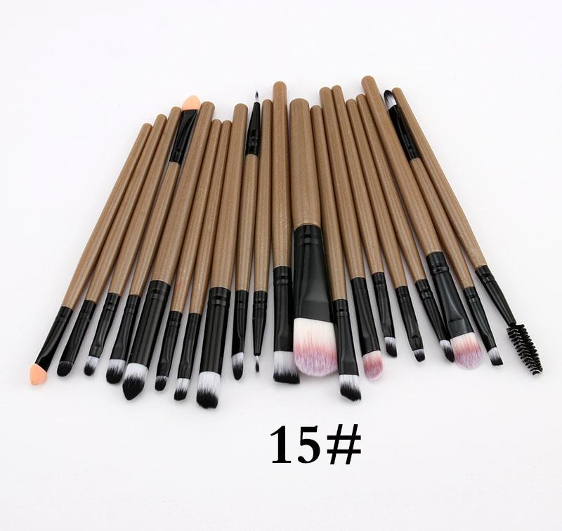 20-Piece Eye Makeup Brush Set: Includes Eyebrow, Foundation, Eyeshadow, Lip, and Contour Brushes.
