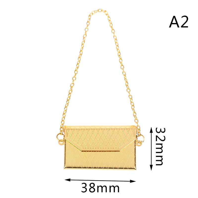 New 1/12 Doll Handbag Lady metal Bag Purse Accessories Dollhouse Kids Toy 2 Sizes