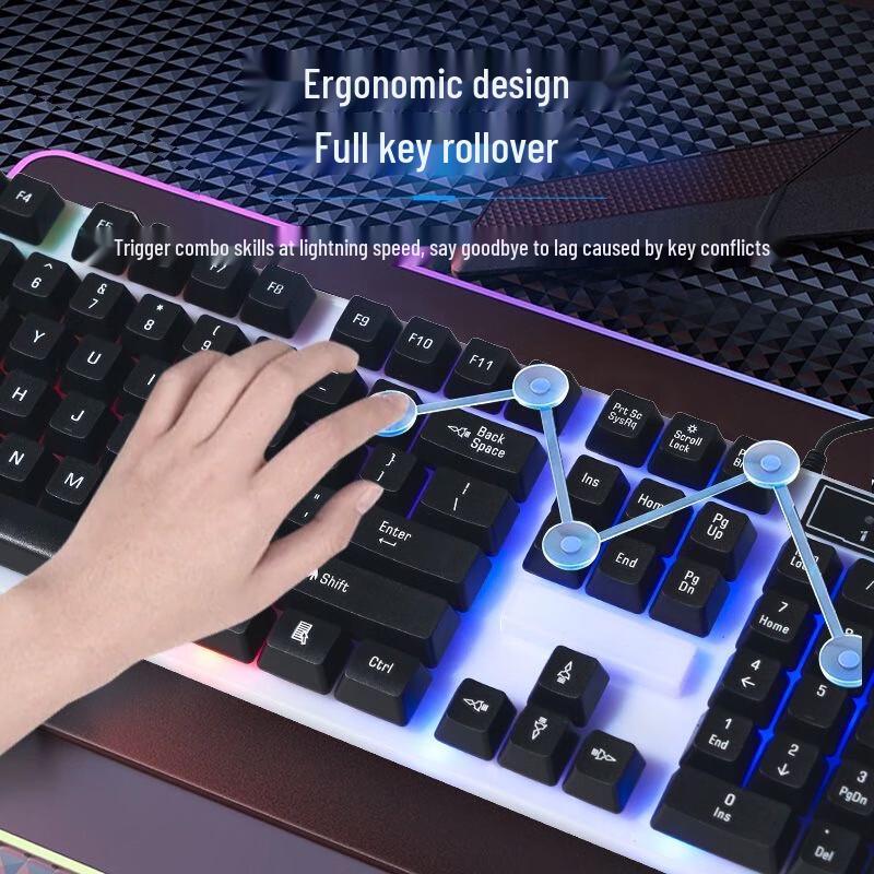 Youshi Wired Mechanical Keyboard & Mouse Combo