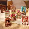 Fridge Magnet DIY 3D Puzzle Toy Mini House Animal Dollhouse Shop Creative Assembly Model Kit Furniture Decoration Gift