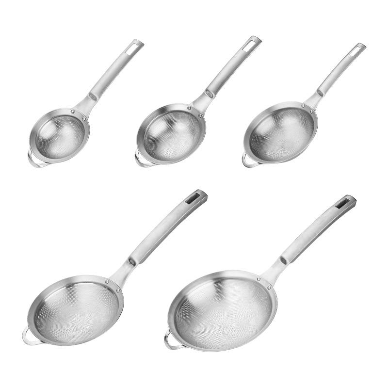 Skimmer Spoon 304 Stainless Steel Grease Filter Spoon, Kitchen Cooking Fine Mesh Food Strainer for Filtering Oil and Foam