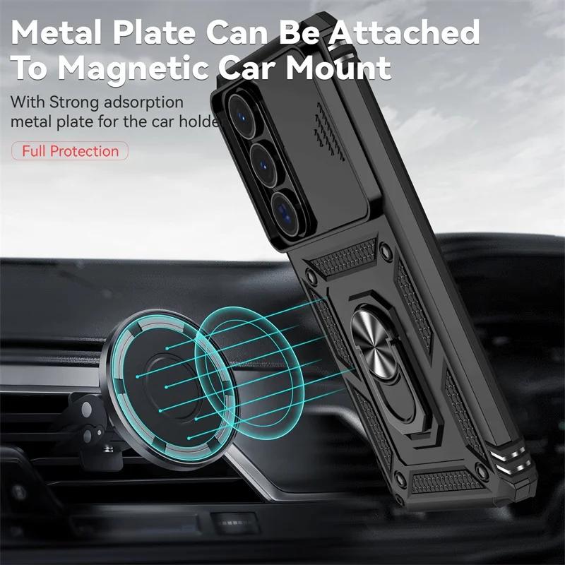 Shockproof Armor Case For Samsung S26 Ultra 5G Camera Lens Protection Fundas For S 26 Plus S26Ultra Magnetic Holder Ring Cover