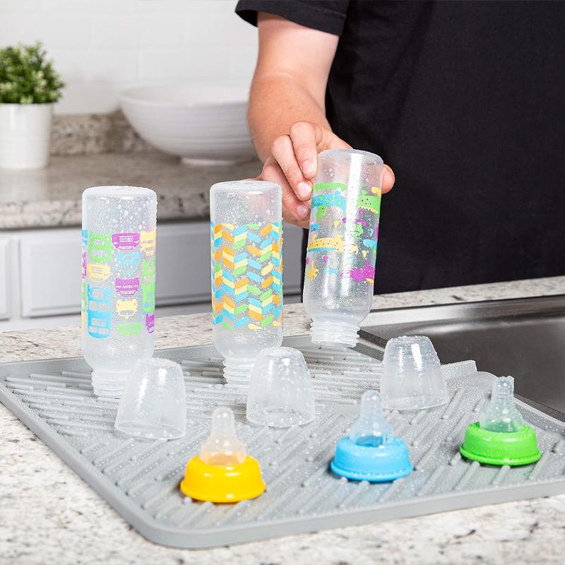 1pc Silicone Draining Mat Dish Drying Pad Folding Draining Mat Large Drain Pad Drainer Mat Kitchen Accessories