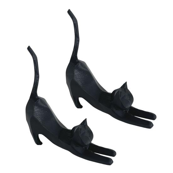1/2/3Pcs Lifelike Cat Sculpture 3D Printed Handcrafted Simulation Cat Ornament Party Home Decoration Cat Lover Gift