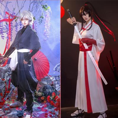 Cosplay kostým Gabimaru Sagiri pro Jigokuraku Yamada Asaemon Sagiri Uniforma s pasovým kožichem a rukávy a nohavicemi Perfektní pro jeviště, kulturní akce a školu