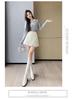 Women's High Waist Wool Pleated A-line Skirt with Anti-exposure Shorts - 2025 Autumn/Winter Collection