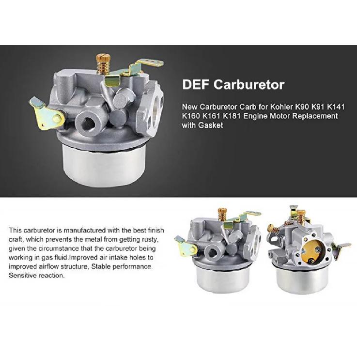 Carburetor Carb for Kohler K90 K91 K141 K160 K161 Motor Engine 46 853 01-S/46 053 03-S with Gasket